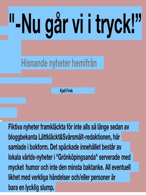 cover image of Nu går vi i tryck!